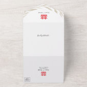 Invitation Tout En Un Chinois double bonheur tout en un mariage Invitati (Dehors)