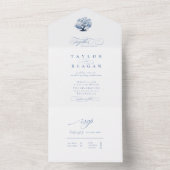 Invitation Tout En Un Chinoiserie Mariage Arbre Motif ID1094 (À l'intérieur)