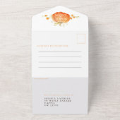 Invitation Tout En Un Chute amoureuse aquarelle citrouille mariage autom (Dehors)