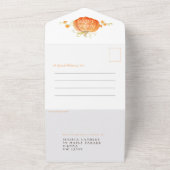 Invitation Tout En Un Chute amoureuse aquarelle citrouille mariage autom (Dehors)