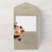 Invitation Tout En Un Chute Boho Rust & Pêche Florale Frame Sage Pas de  (Dehors)