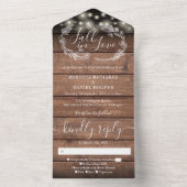 Invitation Tout En Un Chute Dans L'Amour Chaîne Rustique Lumières Floral (À l'intérieur)