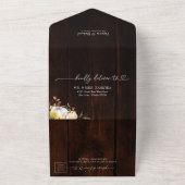 Invitation Tout En Un Chute en amour Citrouille de tournesol Mariage (Dehors)