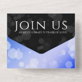 Invitation Tout En Un Cinquante et unième anniversaire de mariage saphir (Verso)