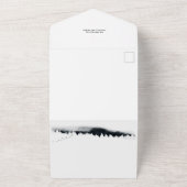 Invitation Tout En Un Citation de Noël avec Starry Night Sky & Woods (Dehors)