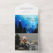 Invitation Tout En Un Citation de Noël avec Starry Night Sky & Woods (À l'intérieur)