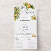 Invitation Tout En Un Citron | Agrumes | FÊTE DES MARIÉES (À l'intérieur)