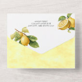 Invitation Tout En Un Citron | Agrumes | FÊTE DES MARIÉES (Verso)