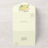 Invitation Tout En Un Citrons et fleurs (Dehors)