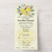 Invitation Tout En Un Citrons et fleurs Version 2 (À l'intérieur)