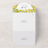 Invitation Tout En Un Citrons vert Script Monogramme Mariage (Dehors)