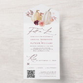 Invitation Tout En Un Citrouille Automne  Automne Mariage (À l'intérieur)