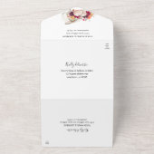 Invitation Tout En Un Citrouille blanc automne Mariage floral (Dehors)