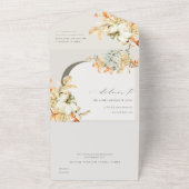 Invitation Tout En Un Citrouille de automne rustique Mariage d'arche flo (Dehors)