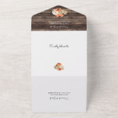Invitation Tout En Un Citrouille rustique Automne Grange Bois Mariage ph (Dehors)