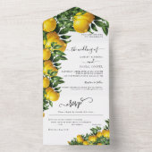Invitation Tout En Un Citrus à thème Mariage (À l'intérieur)