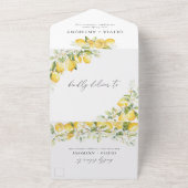 Invitation Tout En Un Citrus Lemon Mariage tout en un (Dehors)