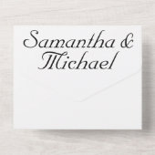 Invitation Tout En Un Classic Black and White Minimalist All-in-One (Verso)