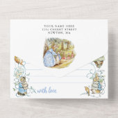 Invitation Tout En Un Classic Pierre le Baby shower de lapin tous en un (Verso)