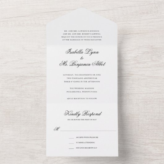 Invitation Tout En Un Classique classique classique classique classique  (À l'intérieur)