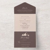 Invitation Tout En Un Clear Mountain Country Boho Mariage (À l'intérieur)