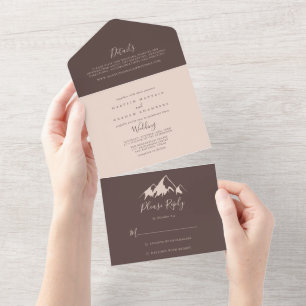 Invitation Tout En Un Clear Mountain Country Boho Mariage