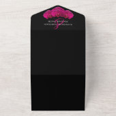 Invitation Tout En Un Code Mariage-QR Fuchsia Orchid (Dehors)