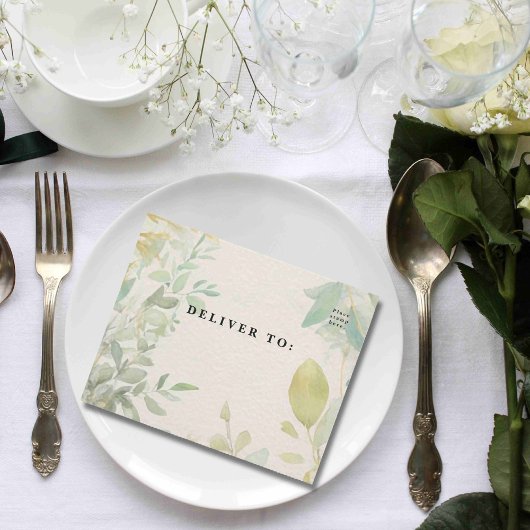 Invitation Tout En Un Code QR botanique Eucalyptus vert crème