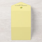 Invitation Tout En Un Code QR de citron jaune (Dehors)