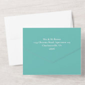 Invitation Tout En Un Code QR de l'unité Turquoise légère (Verso)