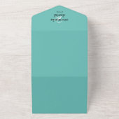 Invitation Tout En Un Code QR de l'unité Turquoise légère (Dehors)