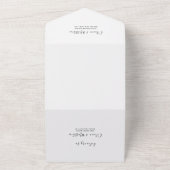 Invitation Tout En Un Code QR de Mariage classique blanc minimal RSVP (Dehors)