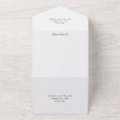 Invitation Tout En Un Code QR des Roses blanches élégantes (Dehors)