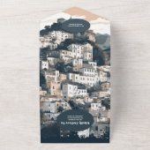 Invitation Tout En Un Code QR Élégant Italie Capri Destination Mariage (Dehors)