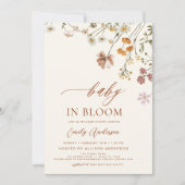 Invitation Tout en un code QR Fleur sauvage Baby in Bloom Dou (Devant)