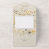 Invitation Tout En Un Code QR Fleur sauvage des champs Automne Rustique (Dehors)