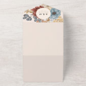 Invitation Tout En Un Code QR floral bohème herbe de Pampa séchée aquare (Dehors)