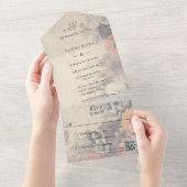 Invitation Tout En Un Code QR Ghoulish & Gothique Halloween (Déchirure)