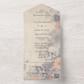 Invitation Tout En Un Code QR Ghoulish & Gothique Halloween (À l'intérieur)