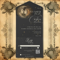 Code QR Lune & Soleil Victorien Sombre Baiser