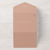 Invitation Tout En Un Code QR Mariage Arch en terre cuite RSVP (Dehors)
