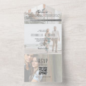 Invitation Tout En Un Code QR Mariage Photo Moderne (À l'intérieur)