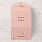 Invitation Tout En Un Code QR Peach Ampersand (Dehors)