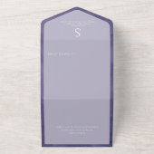 Invitation Tout En Un Code QR photo moderne violet (Dehors)