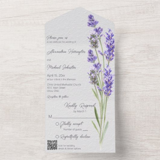 Invitation Tout En Un Code QR simple et moderne (À l'intérieur)