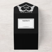 Invitation Tout En Un Cœur de crâne gothique  (Dehors)