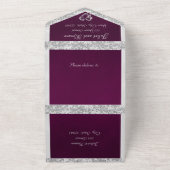 Invitation Tout En Un Coeur romantique, ruban et Parties scintillant sur (Dehors)