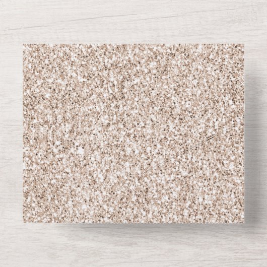 Invitation Tout En Un Coeurs de Parties scintillant en argent blanc bril (Verso)