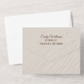 Invitation Tout En Un Coeurs De Plage Dans Le Sable (Verso)