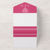 Invitation Tout En Un Coeurs de sevrage celtique en framboise (Dehors)